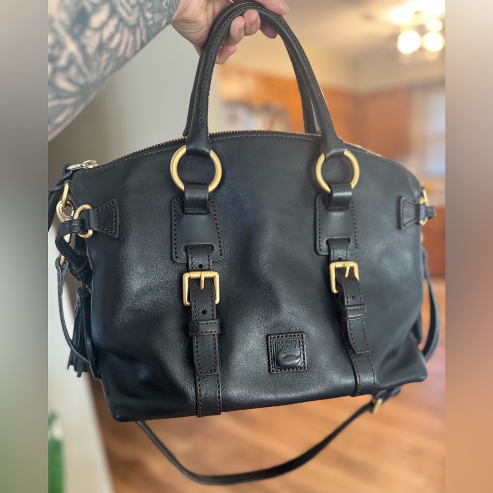Dooney & Bourke Black Florentine Bristol Satchel